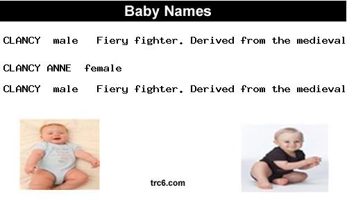 clancy baby names